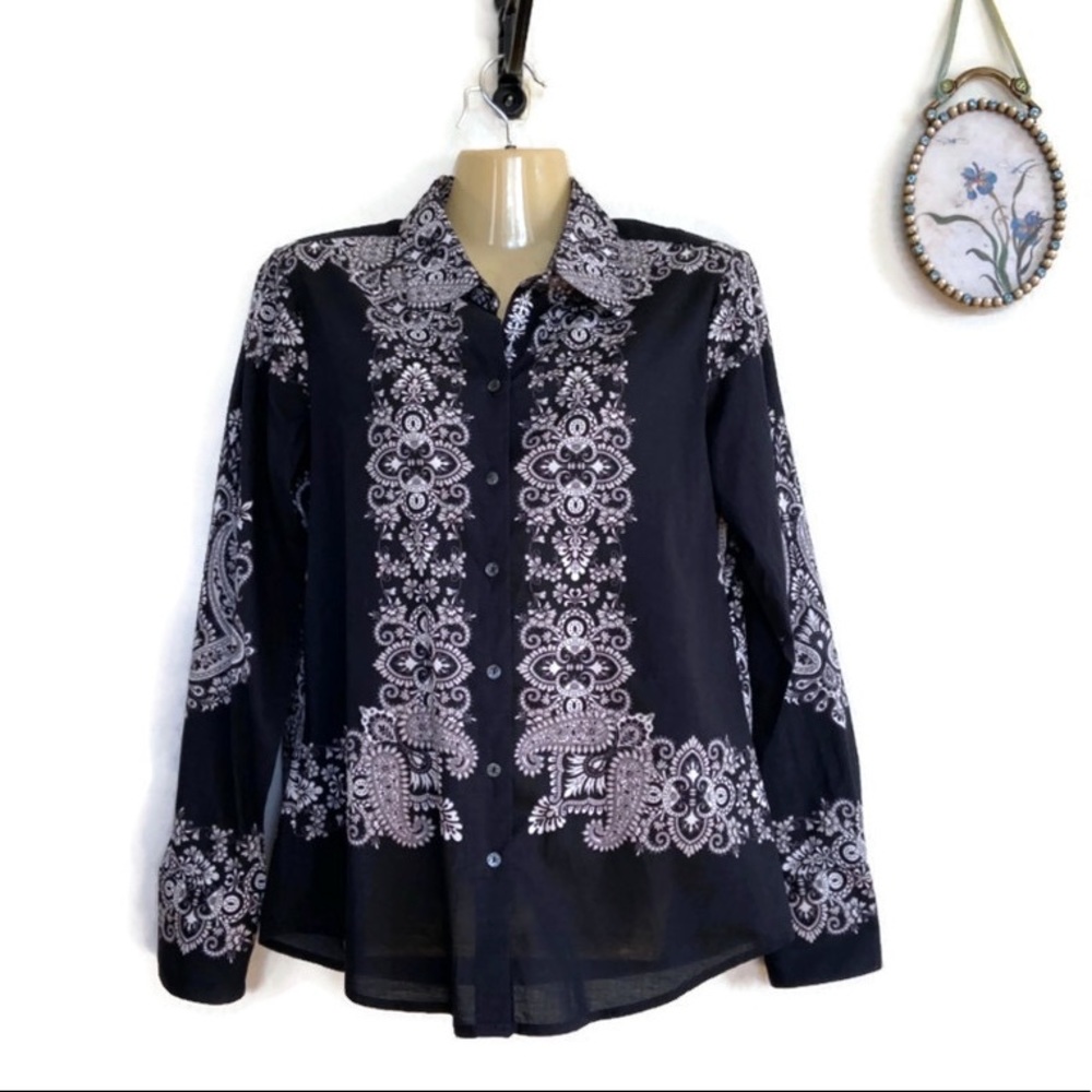 Robert Graham Godfrey Button Up Blouse Shirt
